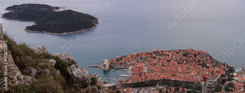 Dubrovnik Old Town and Lokrum Island Panorama