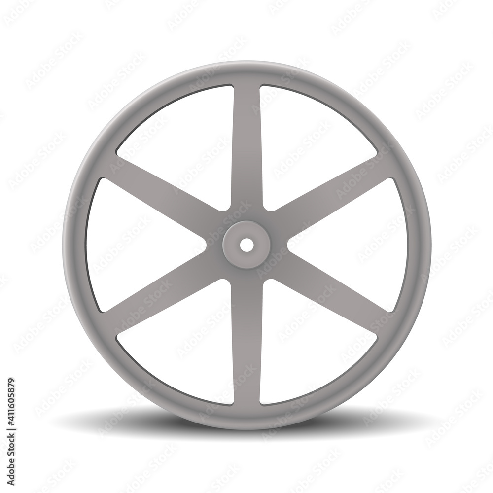 Realistic rim of car alloy wheel. Aluminum wheel isolated on white background Realistic rim of car alloy wheel. Aluminum wheel isolated on white background