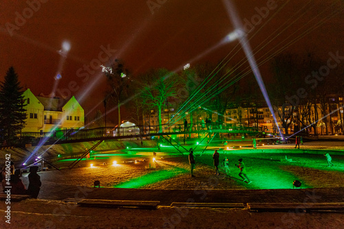 noc, lasery, Gołdap © Tom