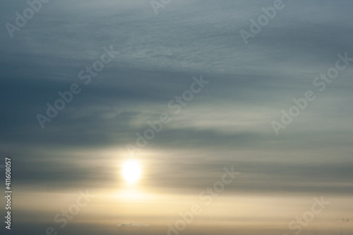 Altostratus clouds, a precursor of rain or snow