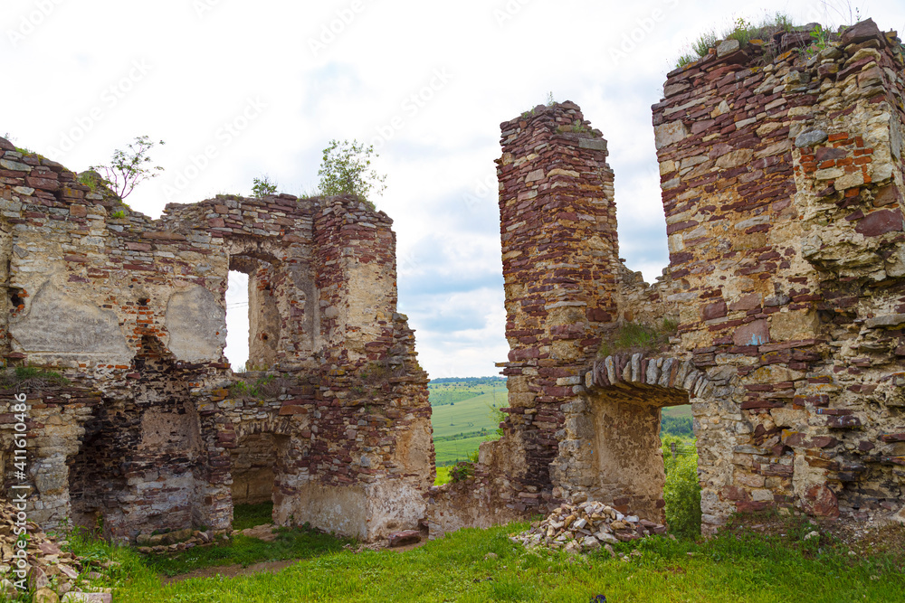 Ruins of ancient Pidzamochok castle. Ukraine.