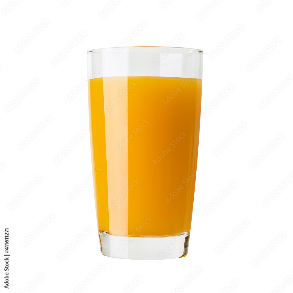 Glass of fresh juice isolated on white background Glass of fresh juice isolated on white background