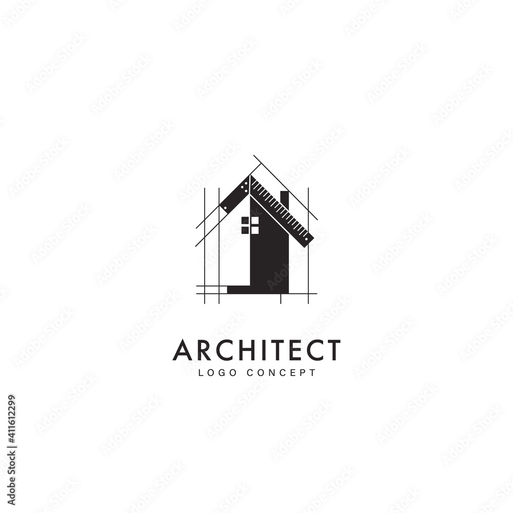 Building Architect Logo Symbol Design Template Flat Style Vector Building Architect Logo Symbol Design Template Flat Style Vector