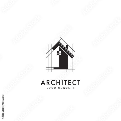 Building Architect Logo Symbol Design Template Flat Style Vector
