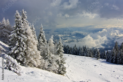 Winter landscape in the mountains of Austria