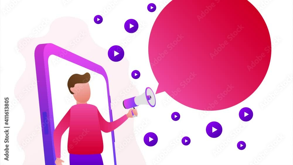 Live Webcast, megaphone no smartphone screen. Can be used for business concept. stock illustration. Live Webcast, megaphone no smartphone screen. Can be used for business concept. stock illustration.