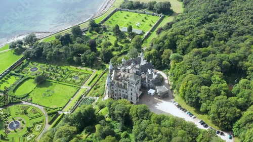 Aerial view of beautiful Dunrobin Catle