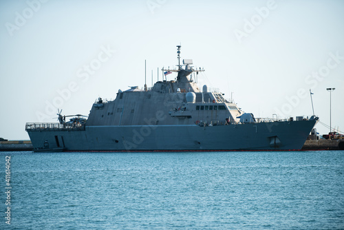 Key West, FL, USA, 2020: Warship in Florida. Navy.