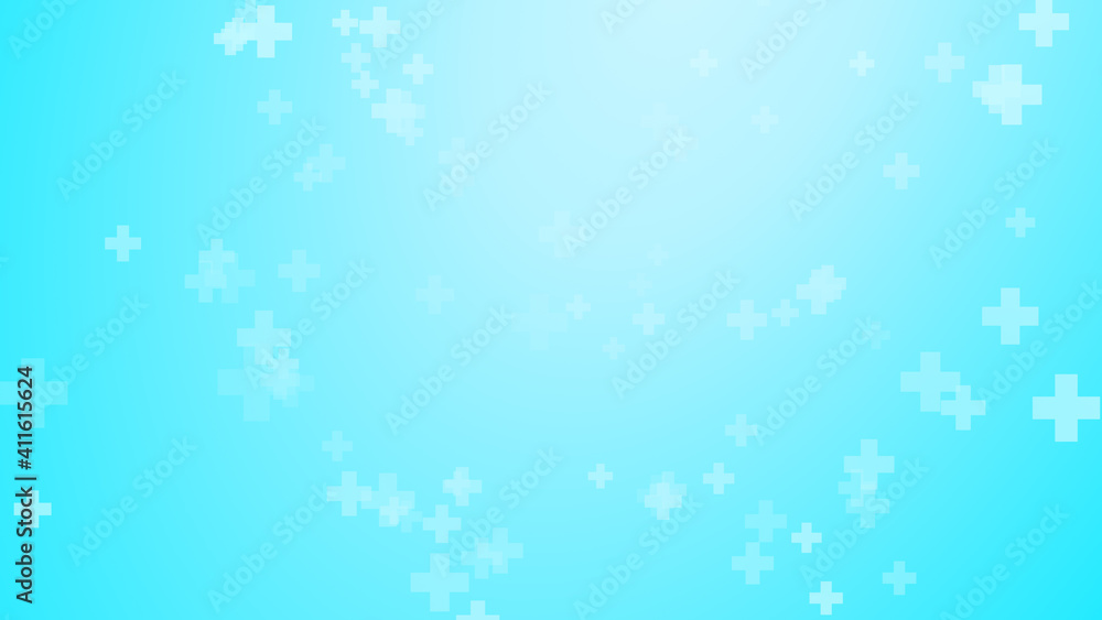 Medical health green blue cross on hearts pattern background. Abstract healthcare technology and science concept. Medical health green blue cross on hearts pattern background. Abstract healthcare technology and science concept.