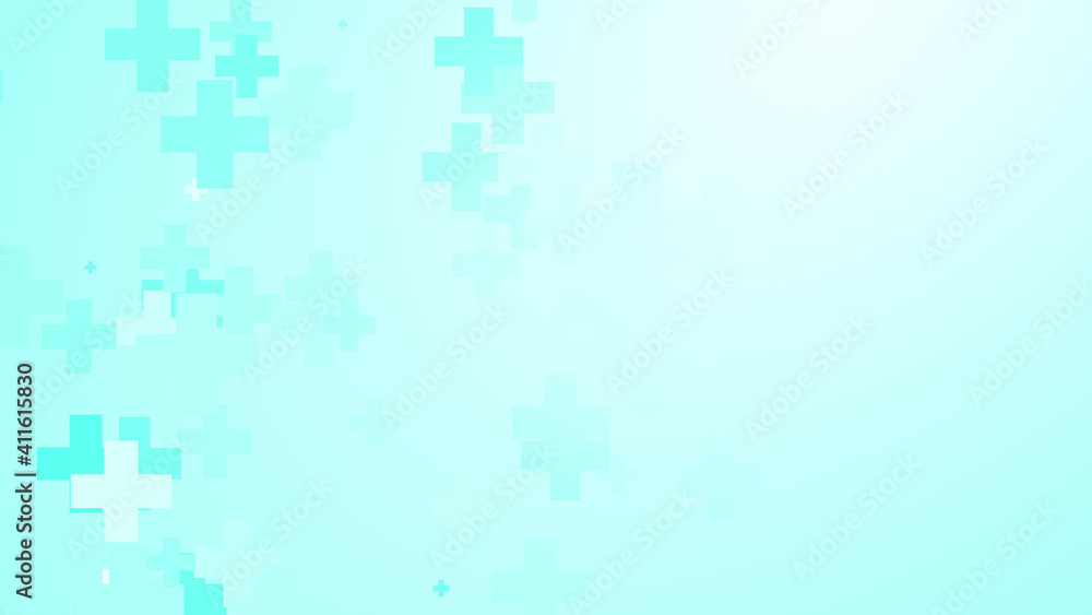Obraz premium Abstract medical health blue cross pattern background.