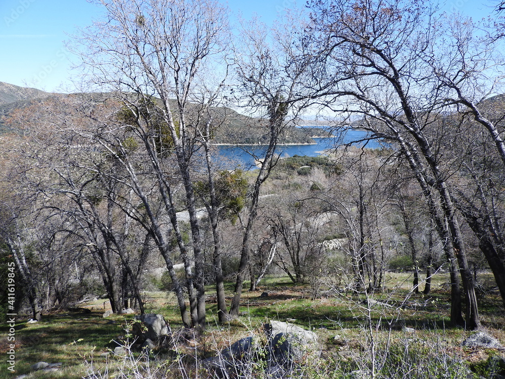 Scenic view of Silverwood Lake located in San Bernardino County, California. Scenic view of Silverwood Lake located in San Bernardino County, California.