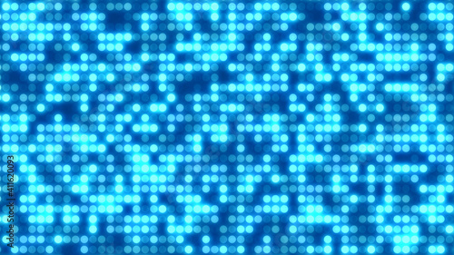 Dot  white blue pattern screen led light gradient texture background. Abstract  technology big data digital background. 3d rendering. © Papapig