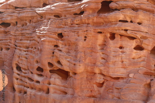 The beautiful shapes caused by erosion in canyon Salama in Sinai in Egypt