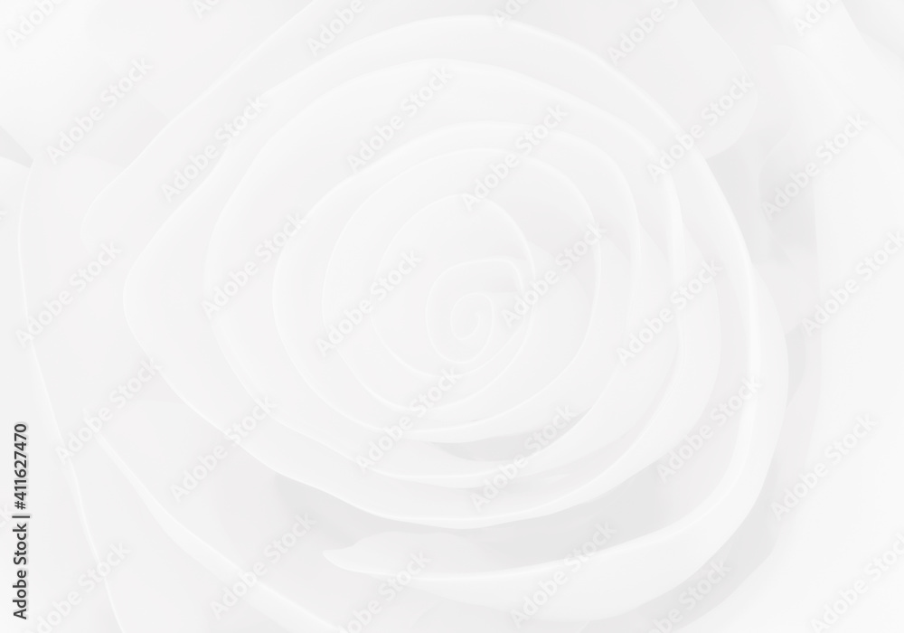 elegant light white rose flower background, 3d render elegant light white rose flower background, 3d render