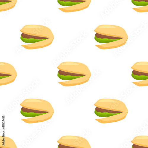 Illustration on theme big pattern identical types pistachio