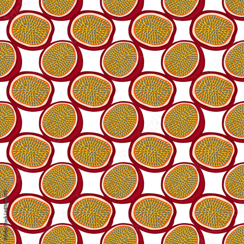 Illustration on theme big colored seamless passion fruit