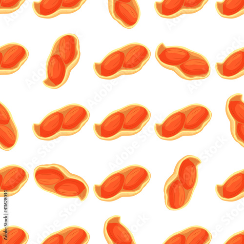 Illustration on theme big pattern identical types peanut