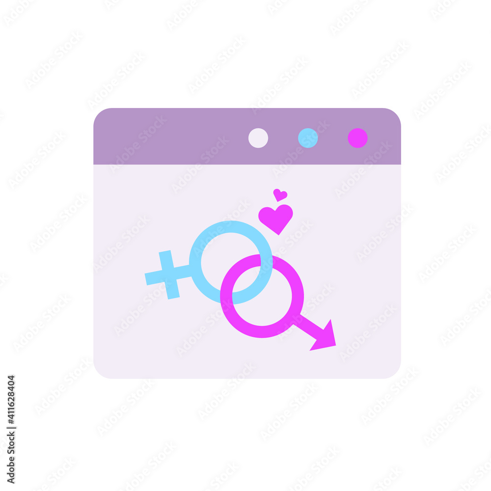 Flat icon design for Valentines celebrations Flat icon design for Valentines celebrations