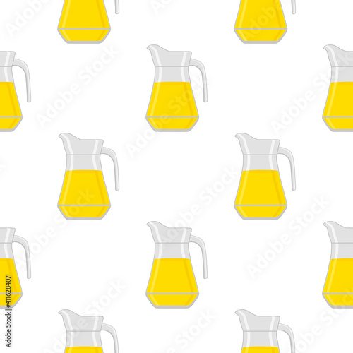 Illustration on theme big colored lemonade in glass jug
