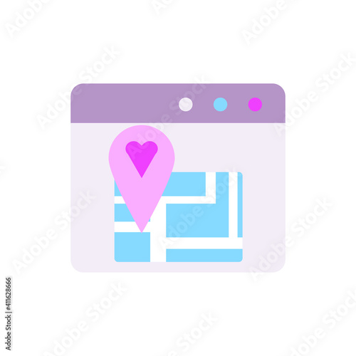 Flat icon design for Valentines celebrations