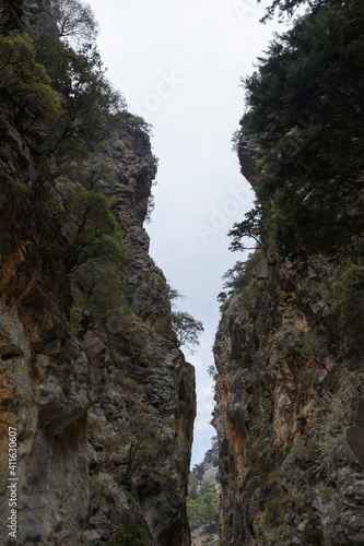 the gorge of Samaria on Crete island (Greece)