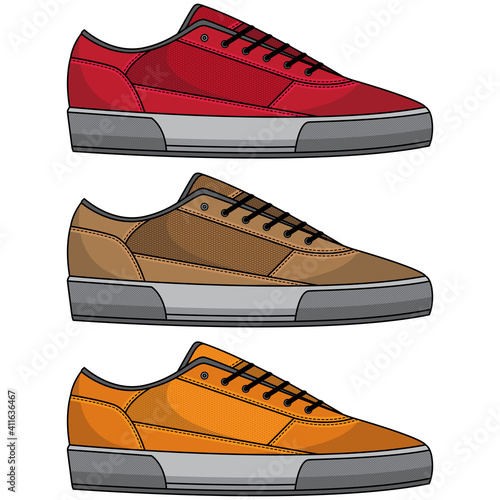 cool shoe vector set