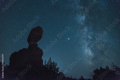 Milkyway Over Balalanced Rock at Arches National Park
