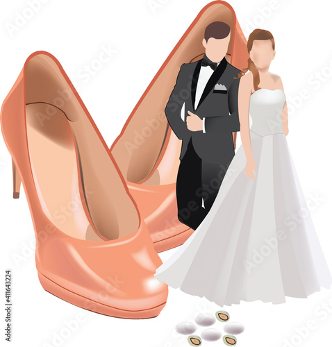 married couple with pink shoes married couple with pink shoes