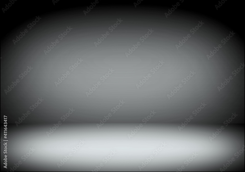 Empty floor backdrop black room studio with gray gradient spotlight backdrop 3d render. displays for product. Empty floor backdrop black room studio with gray gradient spotlight backdrop 3d render. displays for product.