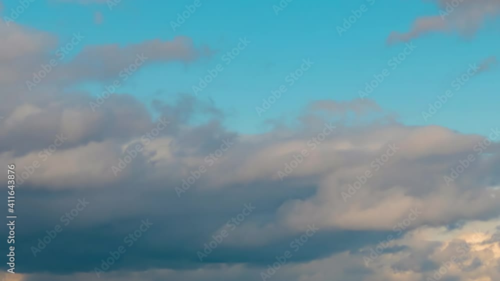 Timelapse - fast moving clouds against dramatic sunset sky at dusk, gets dark. Nature, freedom, time lapse concept Timelapse - fast moving clouds against dramatic sunset sky at dusk, gets dark. Nature, freedom, time lapse concept