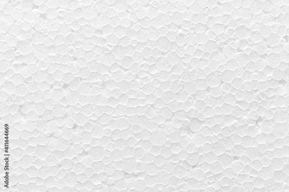 Macro of white styrofoam, background