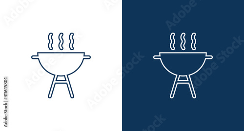 Barbecue grill icon for web and mobile