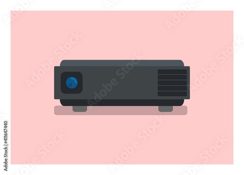 LCD projector unit. Simple flat illustration