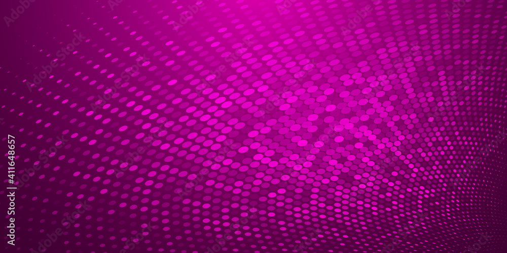 Obraz premium Abstract background made of halftone dots in purple colors