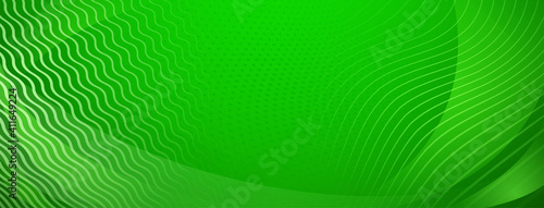 Abstract background of straight and wavy intersecting lines in green colors