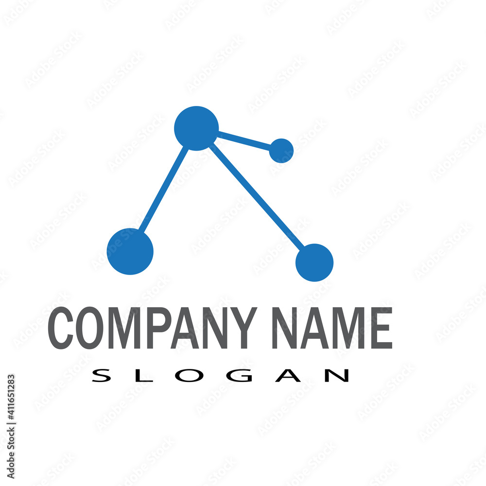 Molecule vector illustration design