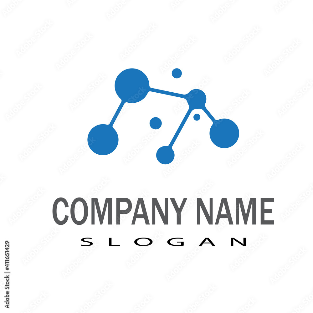 Molecule vector illustration design