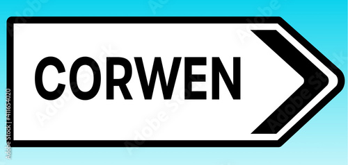 Corwen Road sign photo