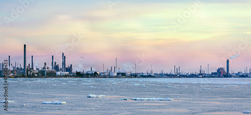 Industry at Dusk - A beautiful shot across the bay in Sarnia, Ontario. photo