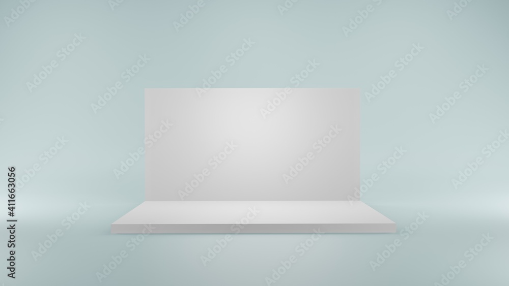 Fototapeta premium 3d rendering Empty stand for displaying mockup.