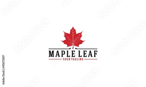 maple leaf logo on white background