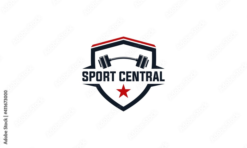 sport center logo in white background