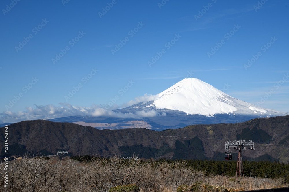 Fototapeta premium 冬の富士山 雪景色