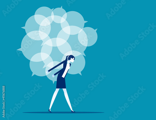 Speech bubble information overload. Business vector style