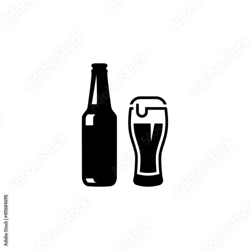 beer bottle icon vector design trendy