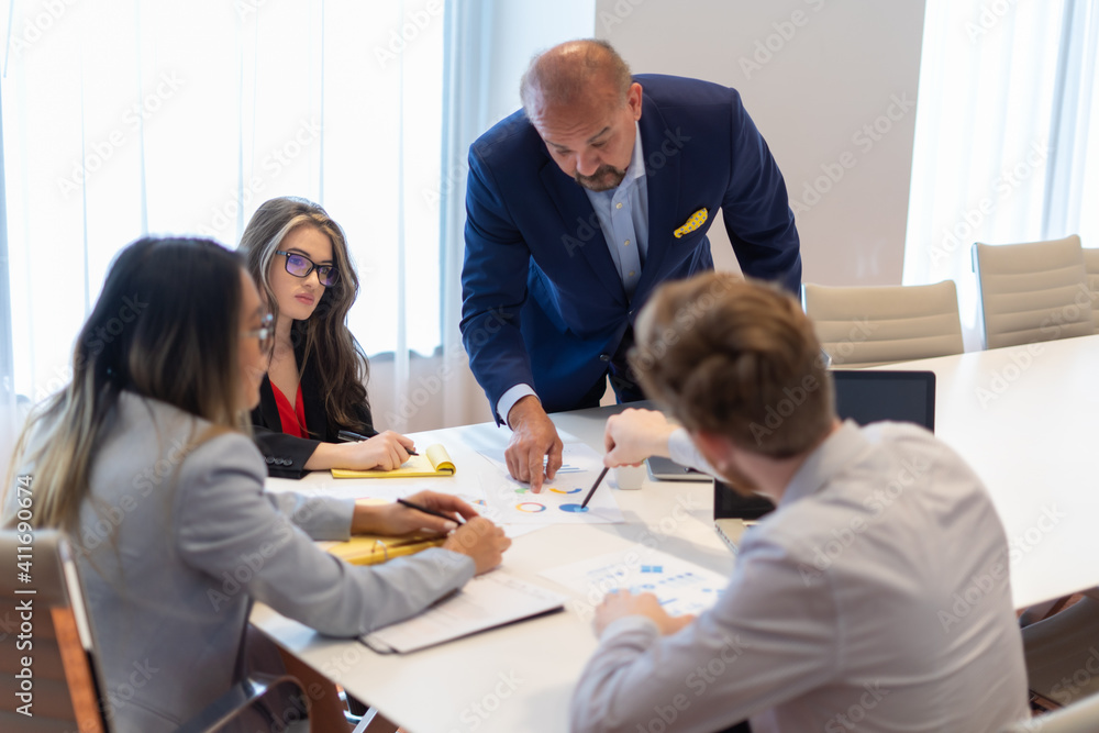 Fototapeta premium Office employees having a meeting