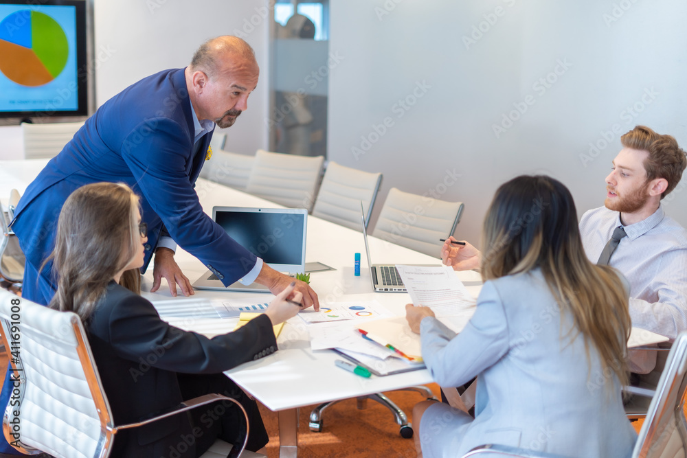 Office employees having a meeting Office employees having a meeting