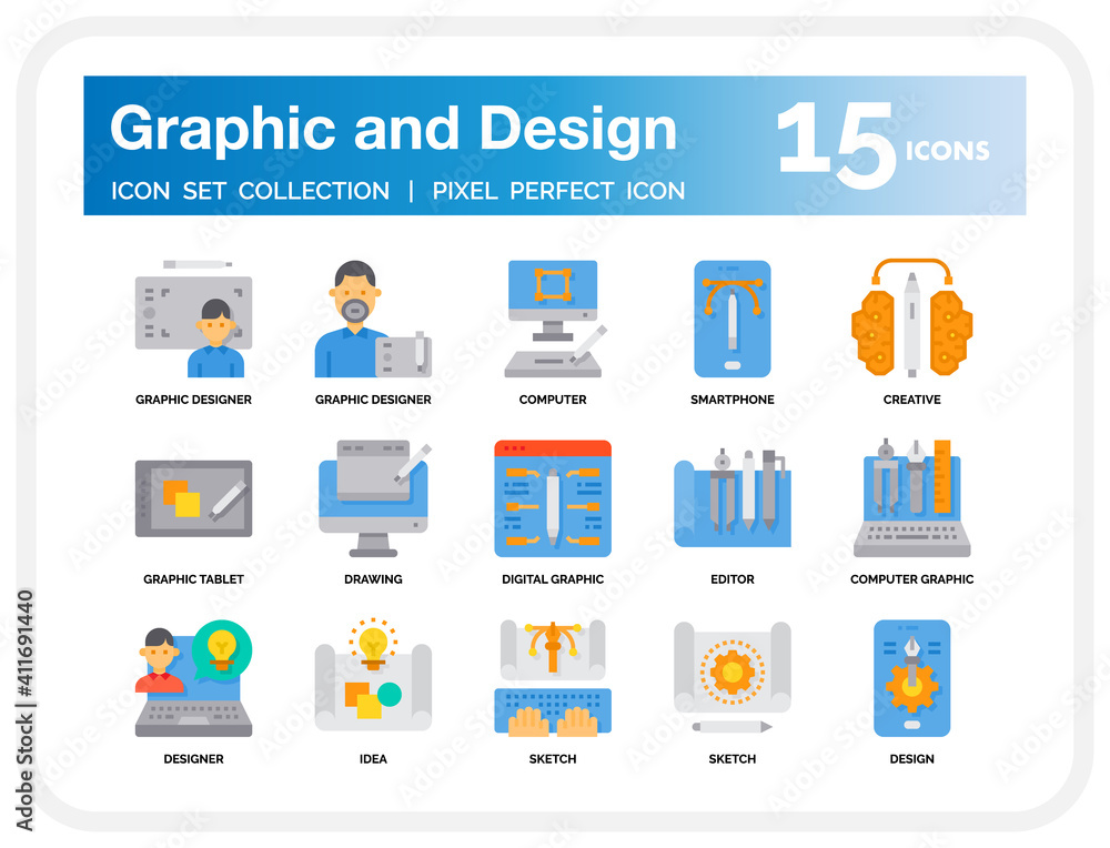 Graphic And Design icon set