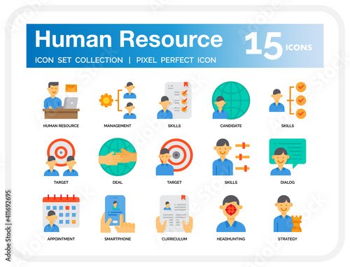 Wallpaper Mural Human Resource icon set Torontodigital.ca