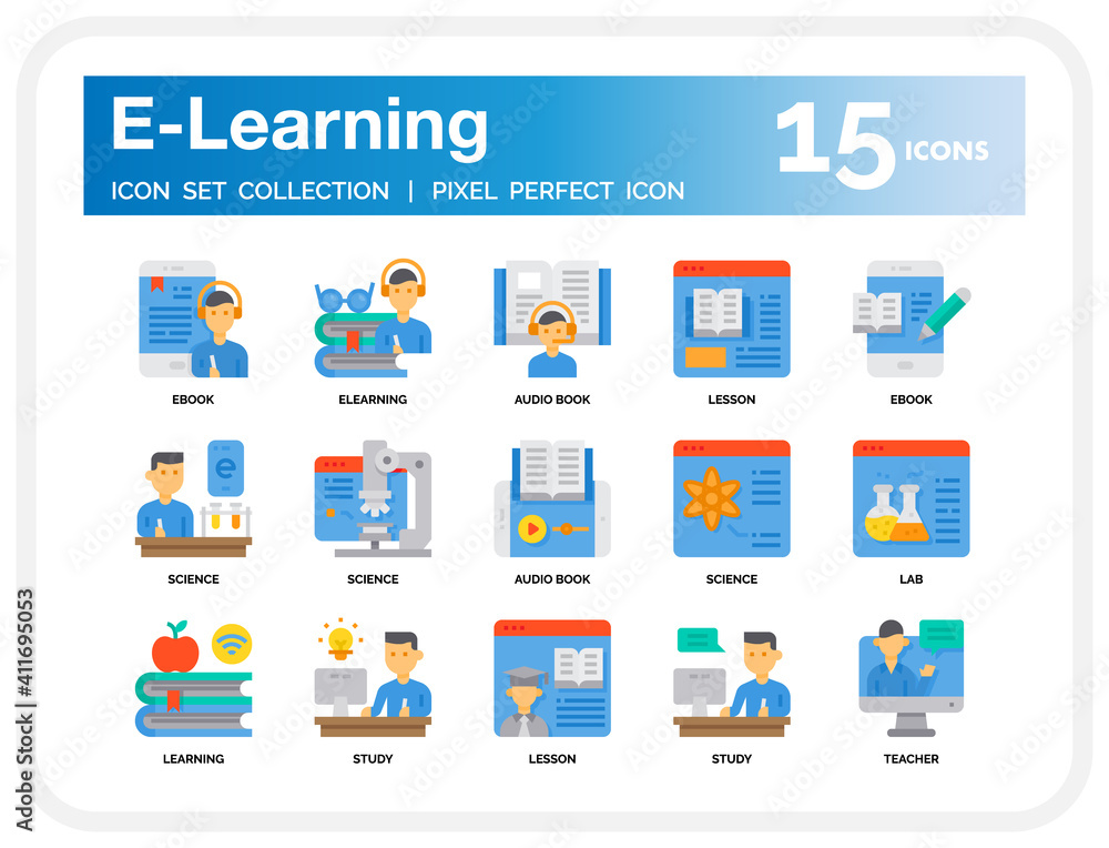 E-Learning icon set E-Learning icon set